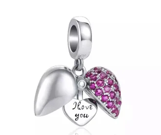 آویز نقره قلب طرح I Love You - هدیه‌ای رمانتیک و خاص