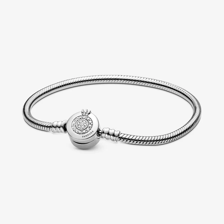 خرید دستبند ماری پاندورا طرح O با نگین‌های درخشان
