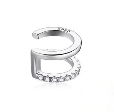 خرید ایرکاف نقره نگین‌دار S925 | گوشواره بدون سوراخ شیک