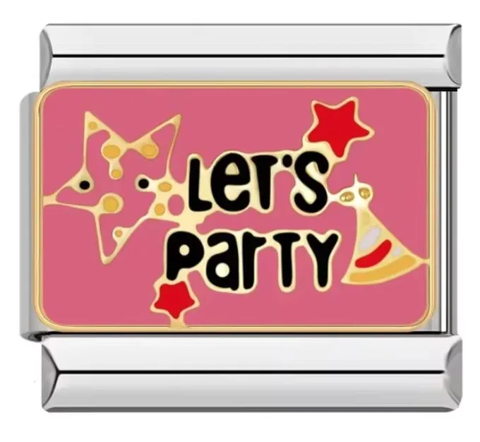 چارم ایتالیایی Let's Party | اکسسوری خاص دستبند لینک‌دار