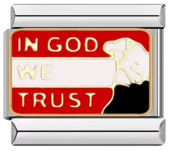خرید چارم ایتالیایی In God We Trust | اکسسوری خاص دستبند
