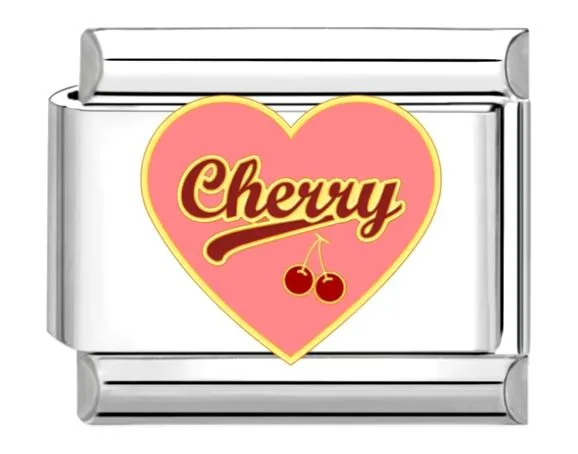 خرید چارم ایتالیایی Cherry | طرح قلب صورتی و گیلاس فانتزی