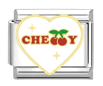 خرید چارم ایتالیایی چری | آویز قلبی فانتزی برای دستبند