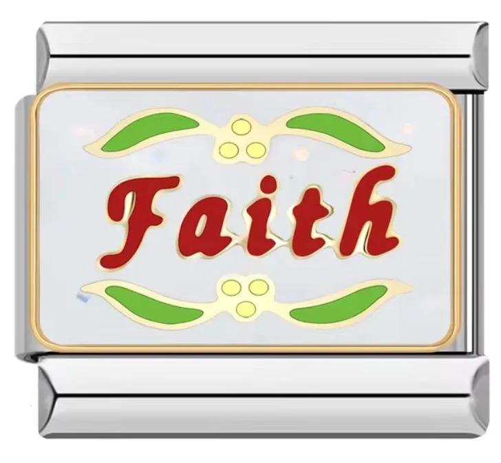 خرید چارم ایتالیایی Faith | آویز دستبند طرح ایمان با قیمت عالی