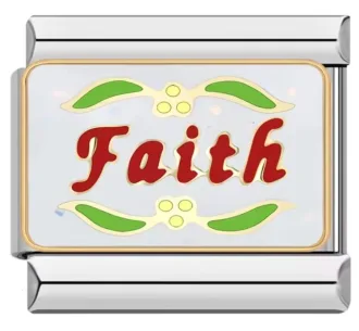 خرید چارم ایتالیایی Faith | آویز دستبند طرح ایمان با قیمت عالی