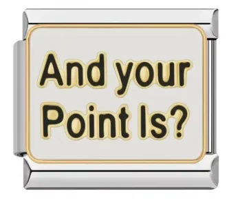 خرید چارم ایتالیایی طرح And your Point Is? | اکسسوری خاص