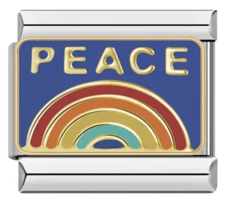 خرید چارم ایتالیایی Peace طرح رنگین‌کمان | اکسسوری خاص هنریتو
