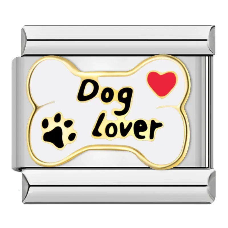 خرید چارم ایتالیایی Dog Lover | طرح استخوان و قلب فانتزی
