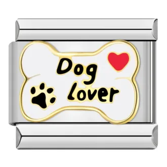 خرید چارم ایتالیایی Dog Lover | طرح استخوان و قلب فانتزی