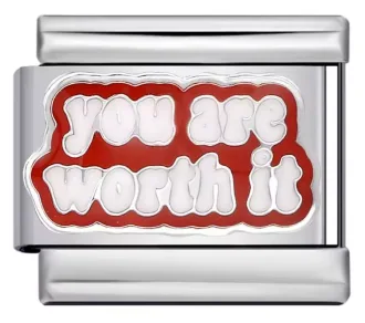 چارم ایتالیایی You Are Worth It | خرید اکسسوری دستبند هنریتو