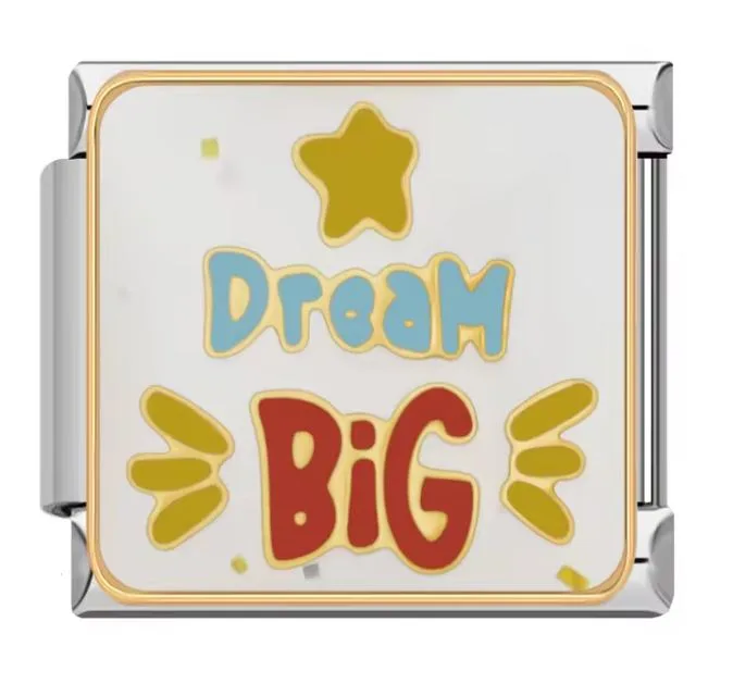 خرید چارم ایتالیایی Dream Big | آویز دستبند با طرح انگیزشی