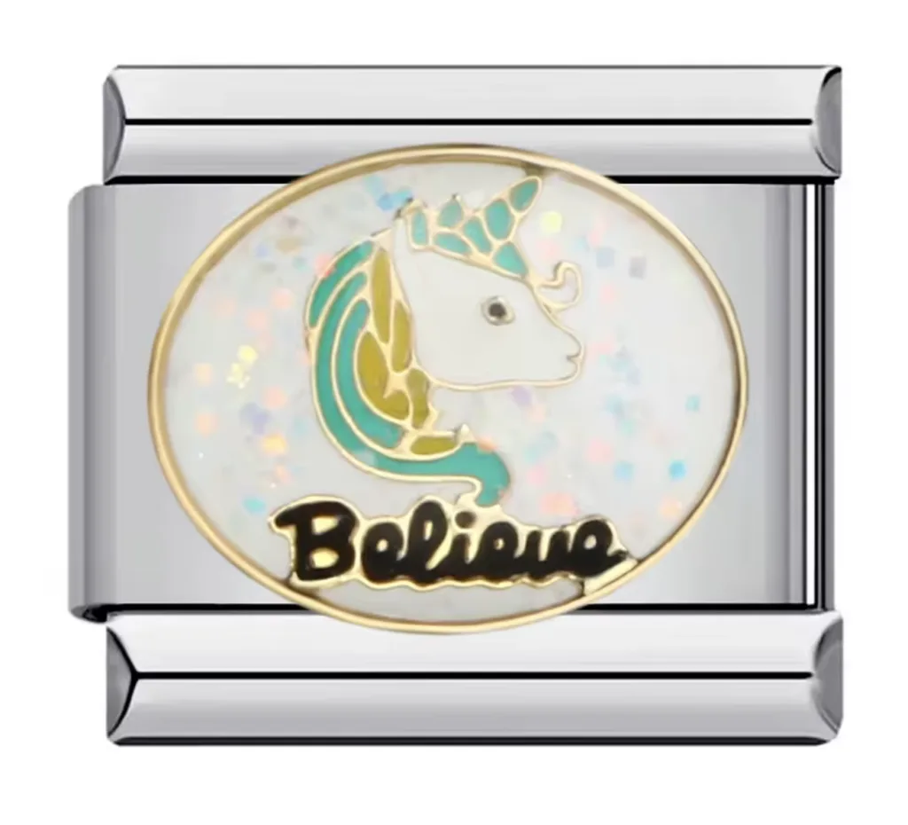 خرید چارم ایتالیایی تک‌شاخ Believe | اکسسوری فانتزی درخشان