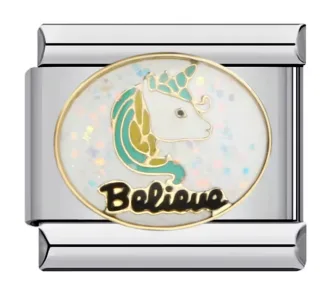 خرید چارم ایتالیایی تک‌شاخ Believe | اکسسوری فانتزی درخشان