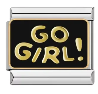خرید چارم ایتالیایی Go Girl | اکسسوری خاص دستبندهای لینک‌دار