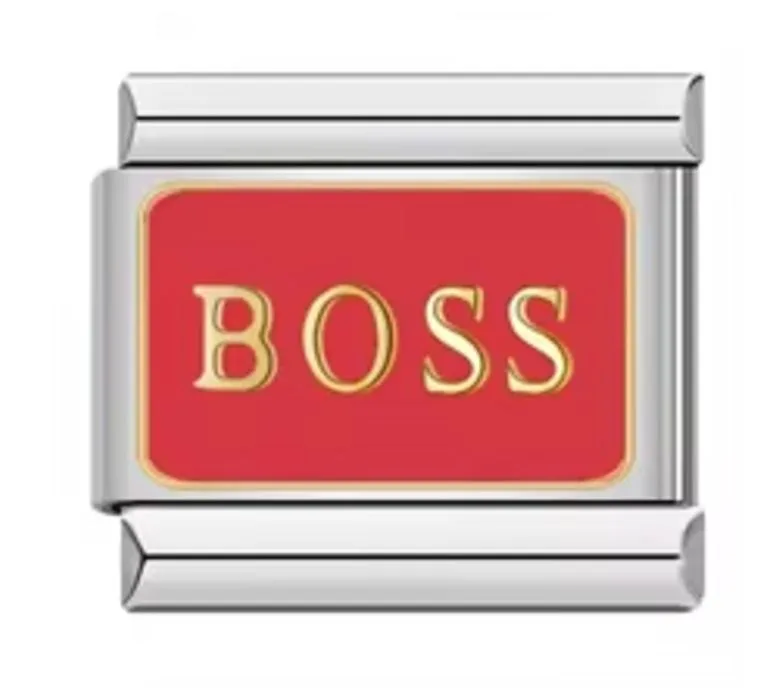 خرید چارم ایتالیایی BOSS | پلاک استیل با طراحی خاص و جذاب