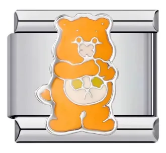 خرید چارم ایتالیایی خرس مهربون نارنجی | اکسسوری فانتزی دستبند