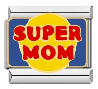 چارم ایتالیایی Super Mom | خرید آویز دستبند با طرح مادر قهرمان