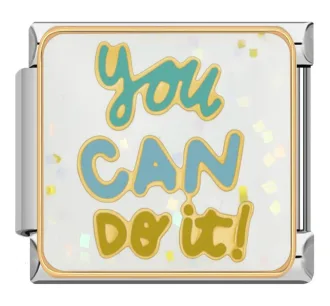 خرید چارم ایتالیایی You Can Do It | اکسسوری انگیزشی دستبند