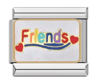چارم ایتالیایی Friends | خرید چارم دستبند طرح دوستی رنگی