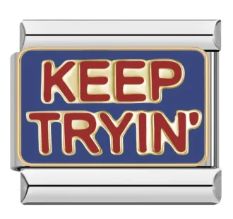 خرید چارم ایتالیایی Keep Tryin | اکسسوری خاص دستبند