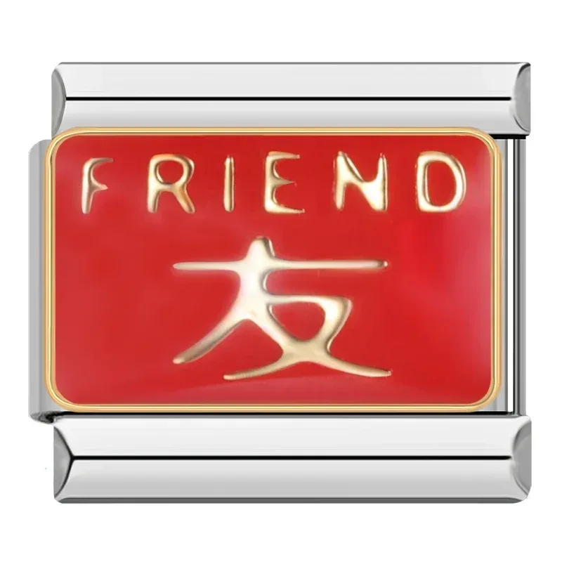 خرید چارم ایتالیایی Friend | نماد دوستی با طراحی قرمز و طلایی