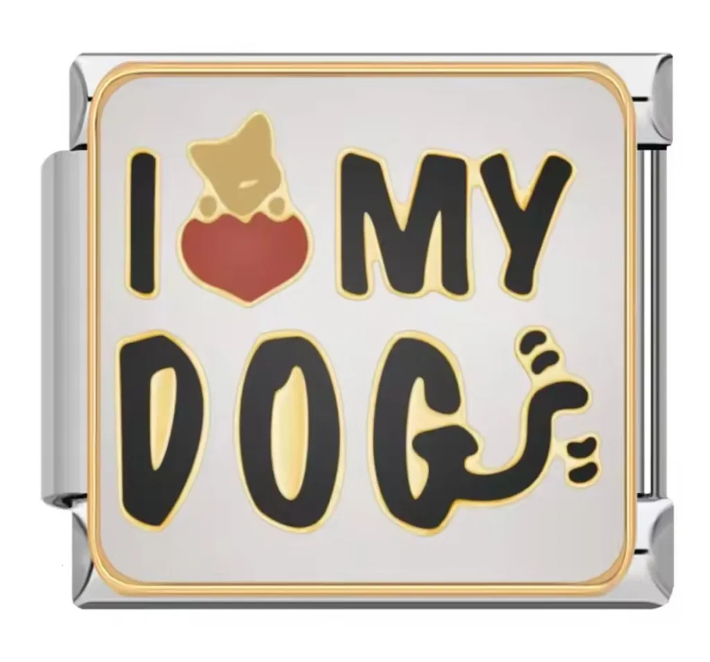 خرید چارم ایتالیایی I Love My Dog | اکسسوری خاص دوست‌داران حیوانات