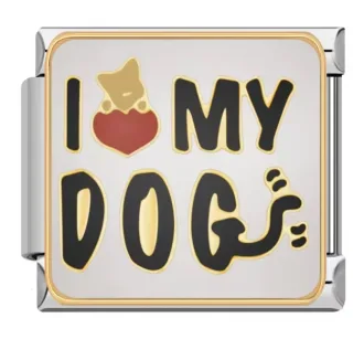 خرید چارم ایتالیایی I Love My Dog | اکسسوری خاص دوست‌داران حیوانات