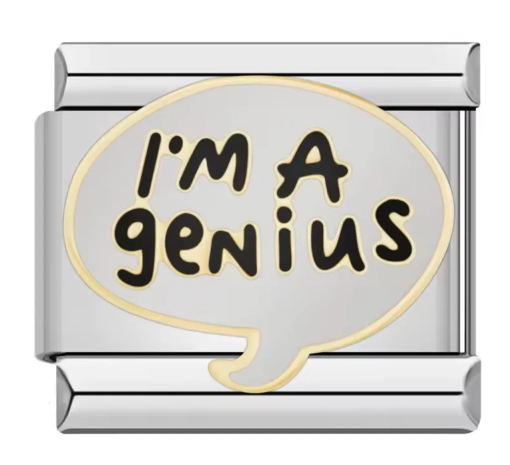خرید چارم ایتالیایی I'm a Genius | اکسسوری خاص دستبند