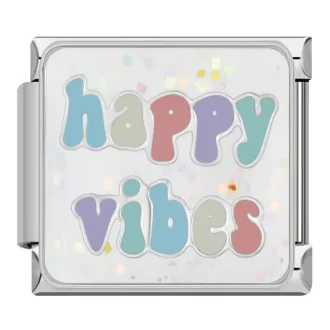 خرید چارم ایتالیایی Happy Vibes | اکسسوری خاص دستبند لینک‌دار