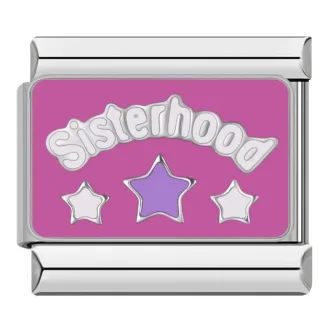 خرید چارم ایتالیایی Sisterhood با طرح ستاره و رنگ صورتی