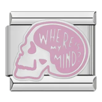 خرید چارم ایتالیایی طرح جمجمه Where is my MIND? | هنریتو