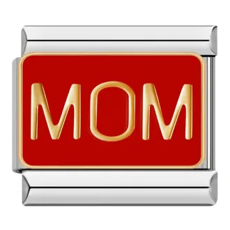 خرید چارم ایتالیایی MOM | پلاک نمادین مادر با طراحی کلاسیک