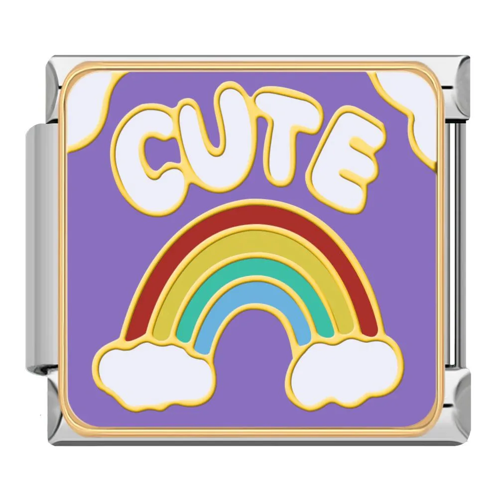 خرید چارم ایتالیایی طرح رنگین کمان Cute | اکسسوری فانتزی