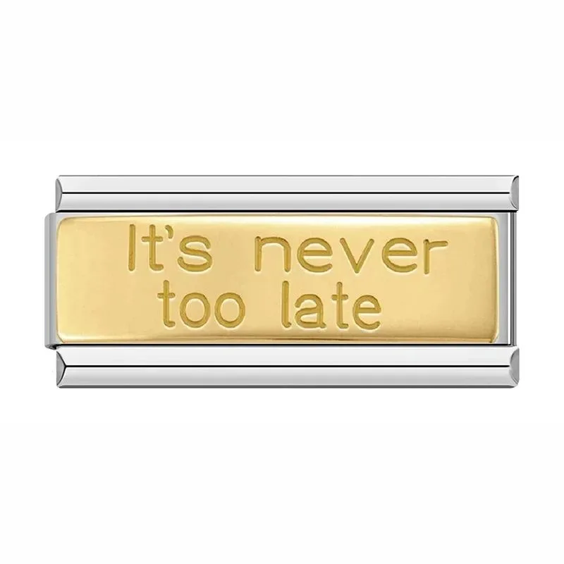 خرید چارم ایتالیایی It's never too late | اکسسوری خاص دستبند