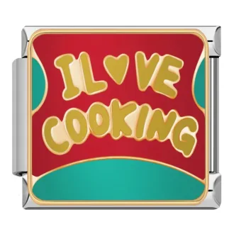 چارم ایتالیایی طرح I Love Cooking | اکسسوری خاص دستبند
