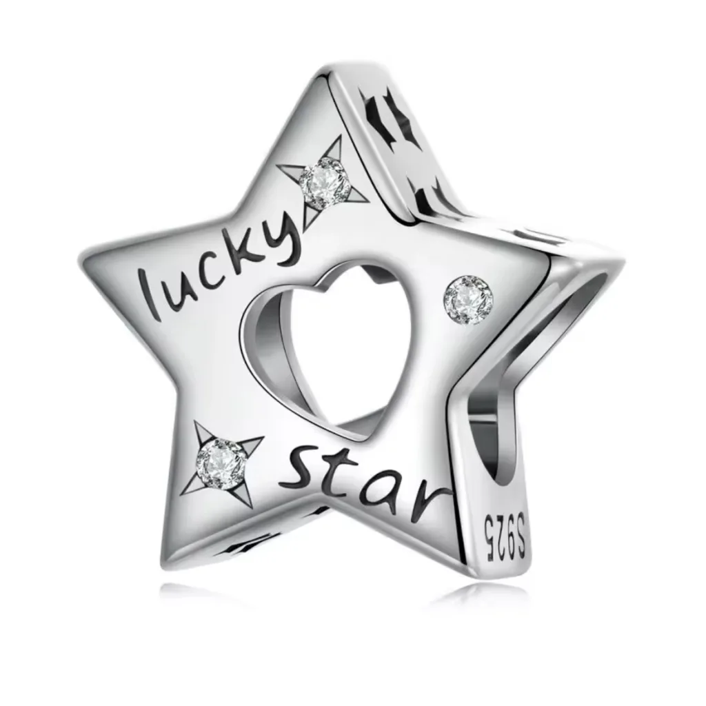 چارم نقره ستاره Lucky Star | آویز ظریف و درخشان نقره
