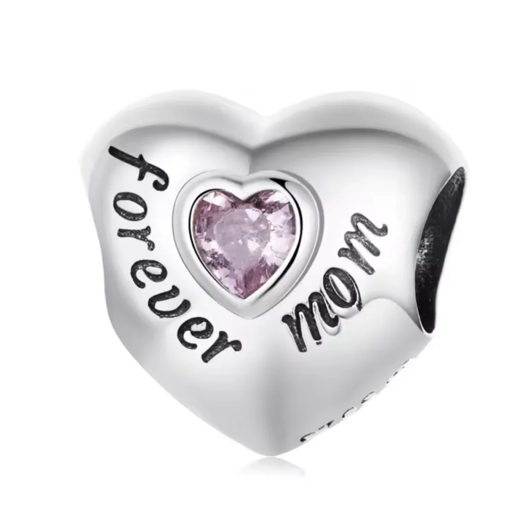 چارم نقره طرح قلب Forever Mom | هدیه‌ای خاص برای مادر
