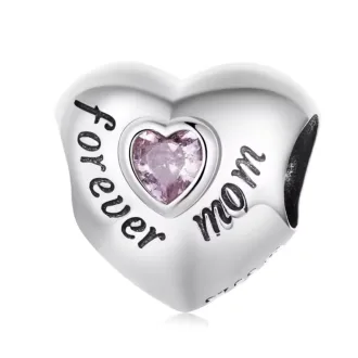چارم نقره طرح قلب Forever Mom | هدیه‌ای خاص برای مادر