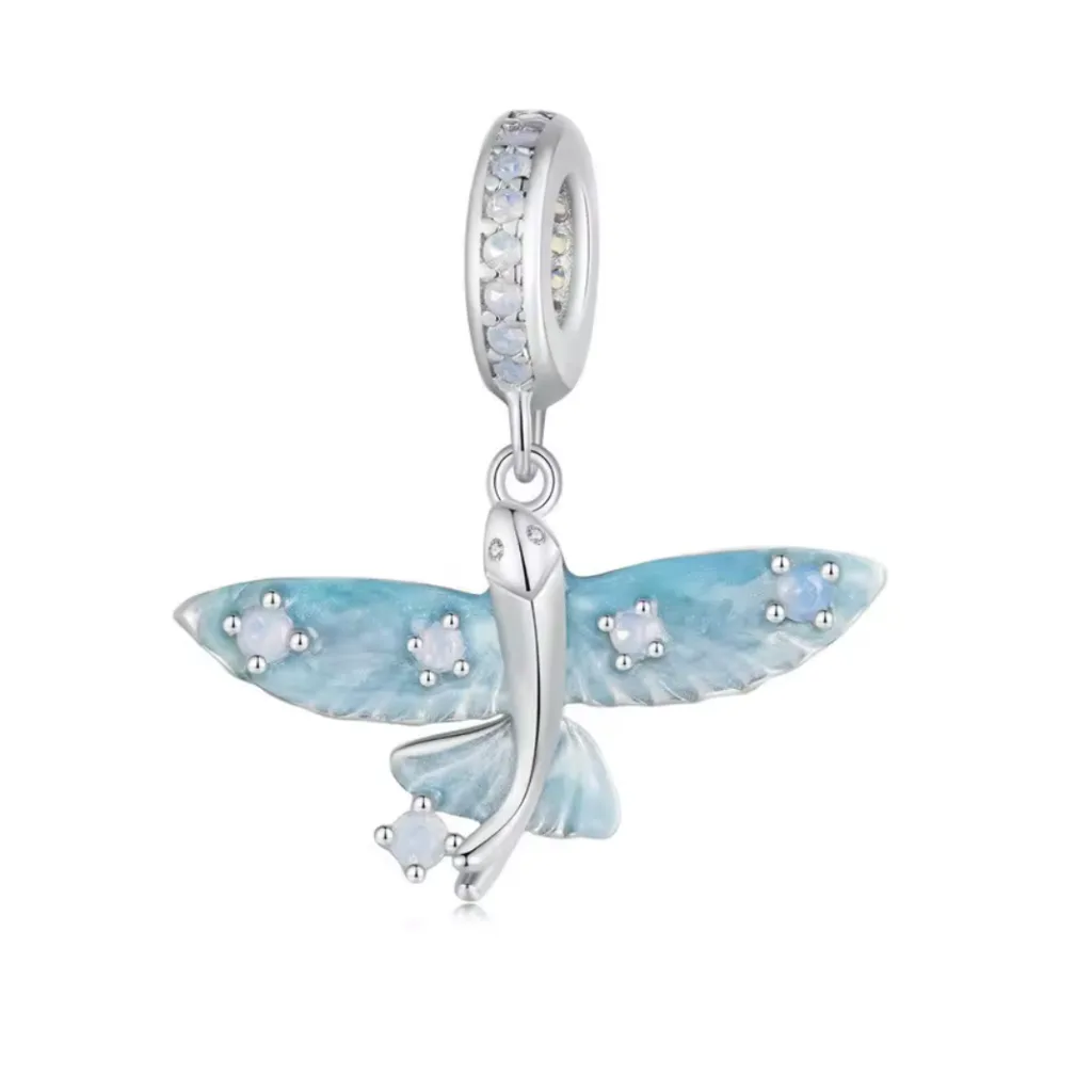 چارم آویز نقره پری ماهی