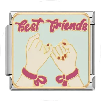 خرید چارم ایتالیایی Best friends | اکسسوری فانتزی دستبند